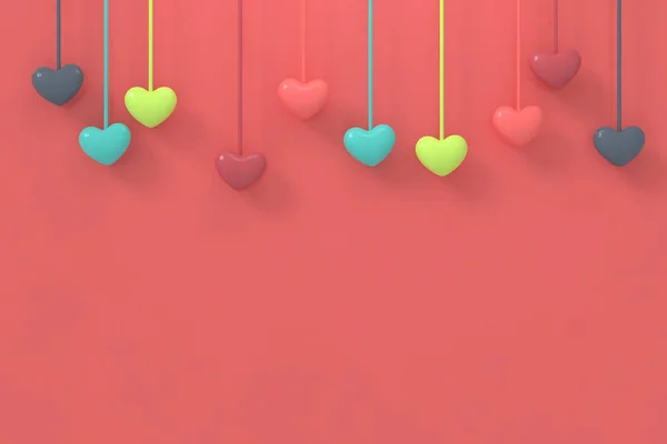 Valentine Background Design Heart Background Rendering — Stok fotoğraf