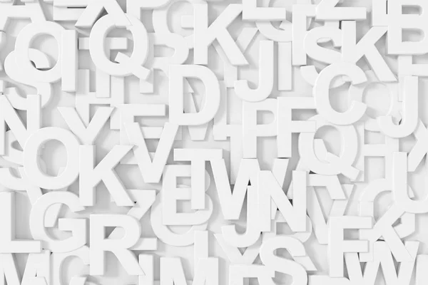 Abstract background of alphabet. 3D rendering.