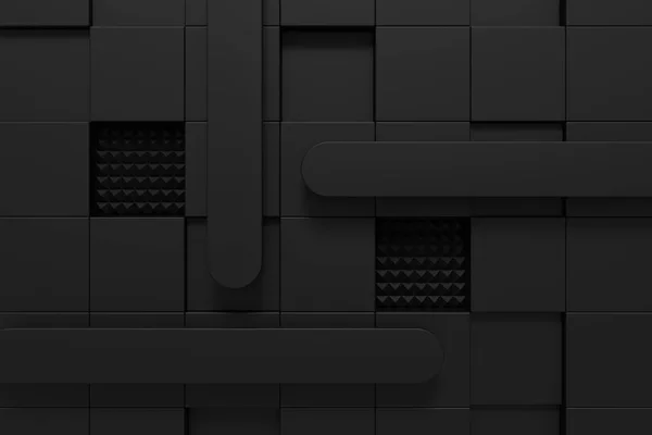 Modern Tile Wall Darkness Background Design Rendering — ストック写真