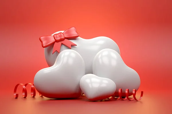 Дизайн Тла Дня Святого Валентина Візуалізація — стокове фото