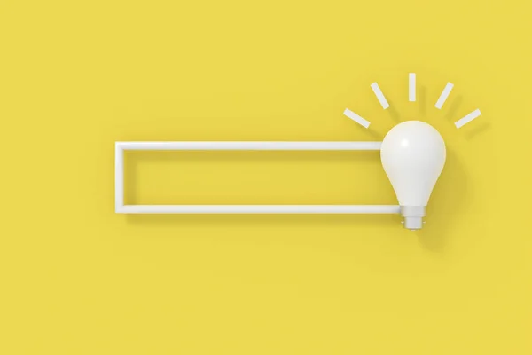 Search Field Text Box Light Bulb Icon — Stock Photo, Image