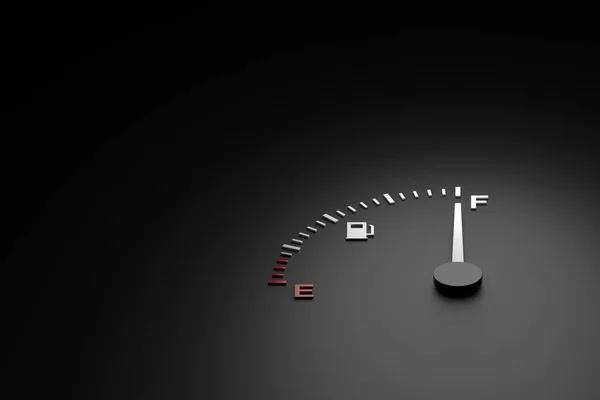 Fuel Gauge Banner Design Rendering — Stockfoto