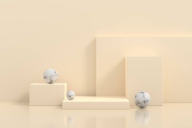 3 boyutlu ürün görüntüleme arkaplanı. Görünüm standı.