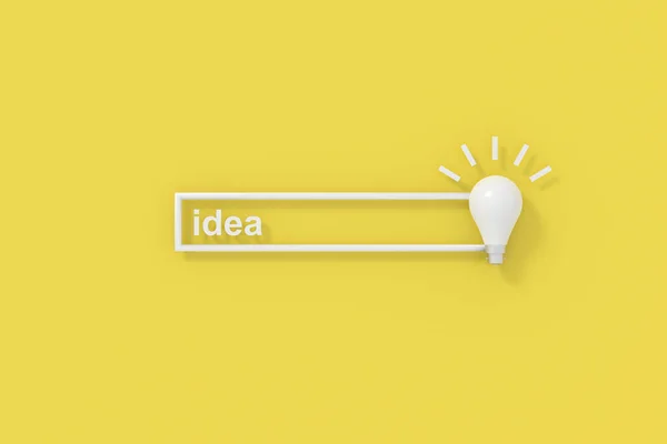 Idea Banner Design Rendering — Stock Photo, Image