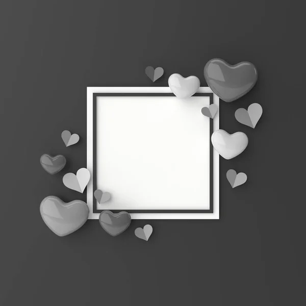 Heart Frame Valentine Background Illustration — Fotografia de Stock