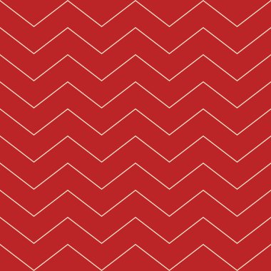 Zigzag çizgileri. Basit geometrik Noel şablonu. Kırmızı ve şampanya renkleri. Baskı, kumaş, yapıştırma kitabı, hediye paketleri, dekorasyon tasarımları vs. için vektör arkaplan sonsuz dokusu