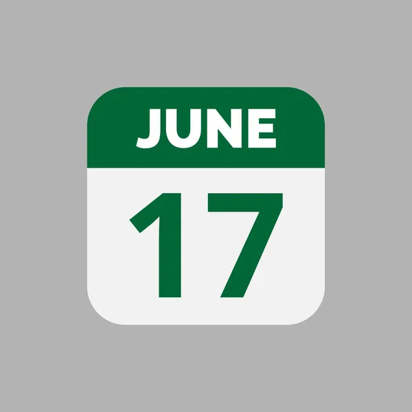 Junho Calendário Ícone Data — Vetor de Stock