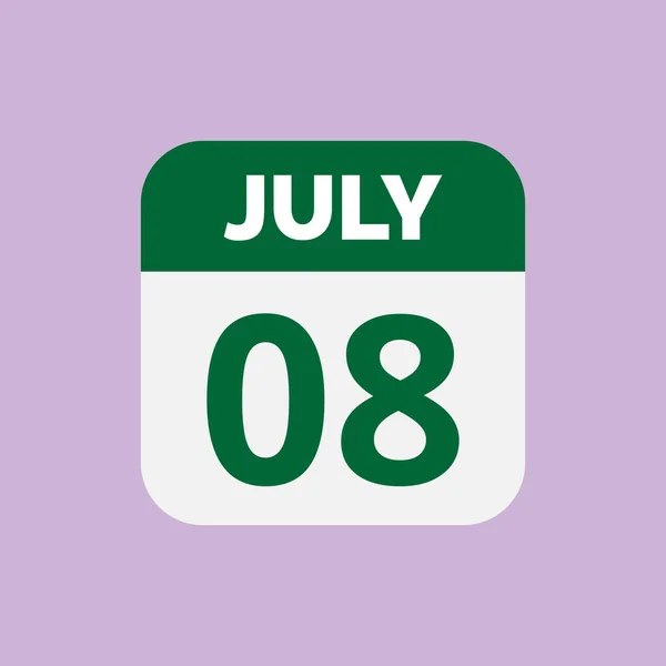Июля Значок Даты Календаря — стоковый вектор