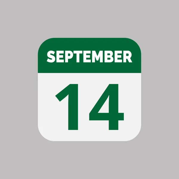 September Calendar Date Icon — Stock Vector