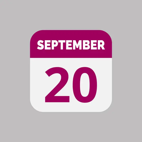 September Kalender Datum Ikon — Stock vektor