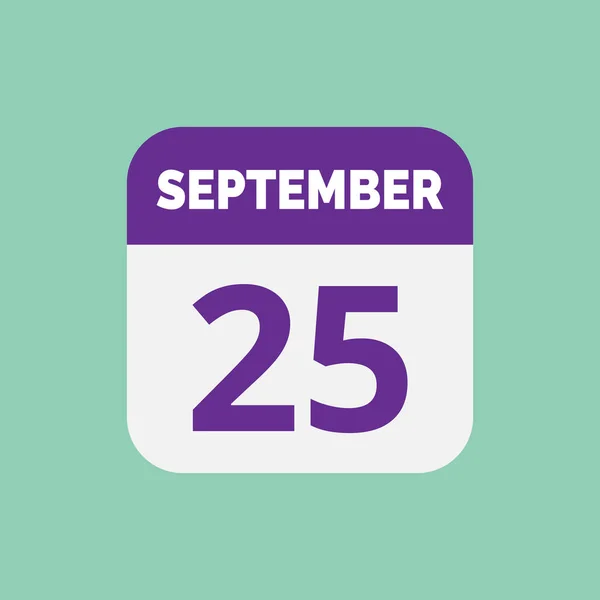 Σεπτεμβρίου Ημερολόγιο Ημερομηνία Εικόνα — Διανυσματικό Αρχείο
