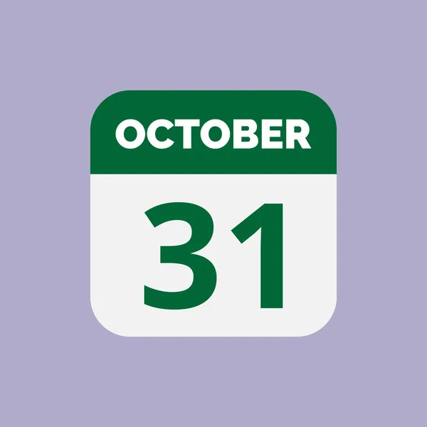 Oktober Kalenderdatum Icon — Stockvektor