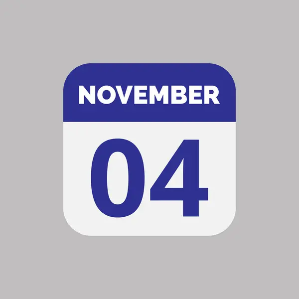 Noviembre Calendario Fecha Icono — Vector de stock