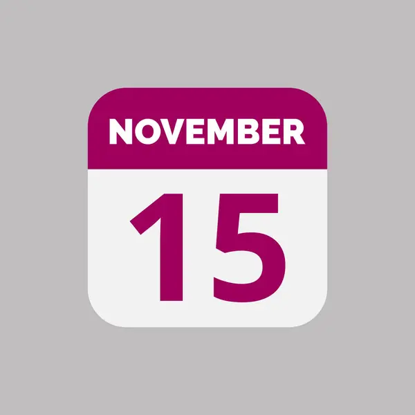 November Kalender Datum Ikon — Stock vektor
