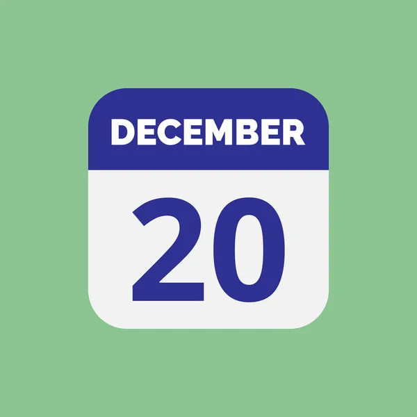 Dezember Kalenderdatum Icon — Stockvektor