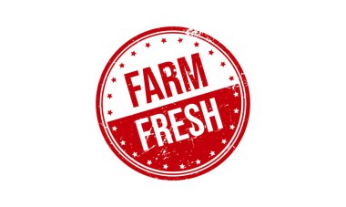 Çiftlik Taze Lastik Damga Mühür Vektörü