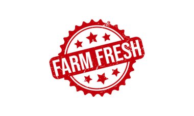 Çiftlik Taze Lastik Damga Mühür Vektörü