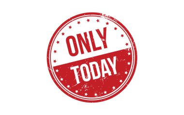 Sadece Bugün Kauçuk Damga Mührü Vektörü