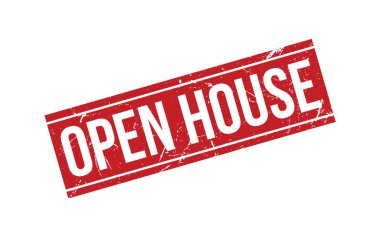 Açık Ev Kauçuk Damga Mührü Vektörü