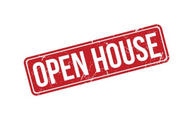 Açık Ev Kauçuk Damga Mührü Vektörü