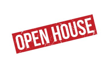 Açık Ev Kauçuk Damga Mührü Vektörü