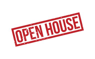 Açık Ev Damga Mühür Vektörü İllüstrasyonu