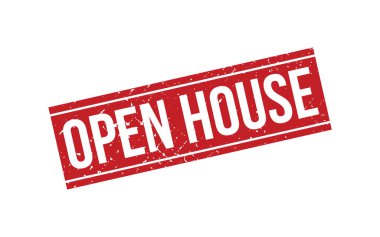 Açık Ev Damga Mühür Vektörü İllüstrasyonu