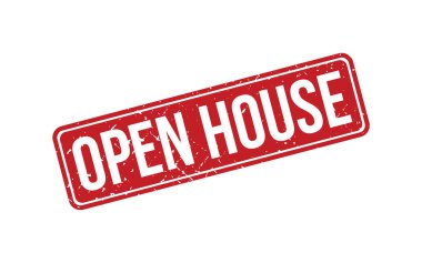 Açık Ev Damga Mühür Vektörü İllüstrasyonu