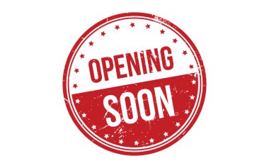 Yakında Damga Mühür Vektörü İllüstrasyonu Açılıyor