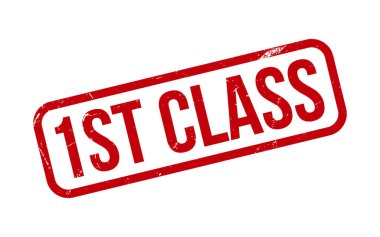 1st Class Rubber Stamp Seal Vector
