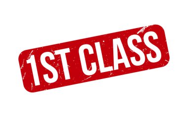 1st Class Rubber Stamp Seal Vector