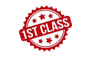 1st Class Rubber Stamp Seal Vector