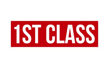 1st Class Rubber Stamp Seal Vector