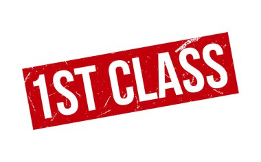 1st Class Rubber Stamp Seal Vector