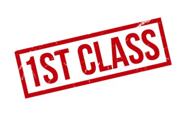 1st Class Rubber Stamp Seal Vector
