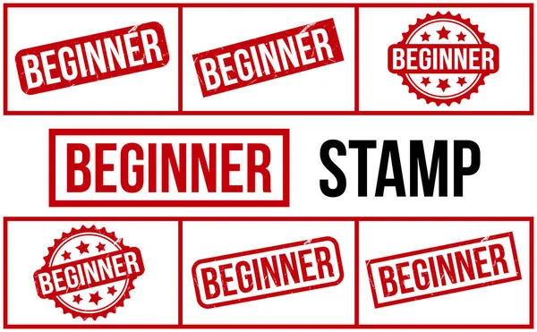 Beginner Rubber Stamp Set Vector —  Vetores de Stock