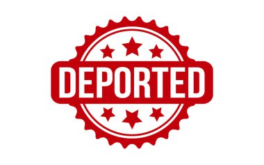 Deported Rubber Stamp Seal Vector