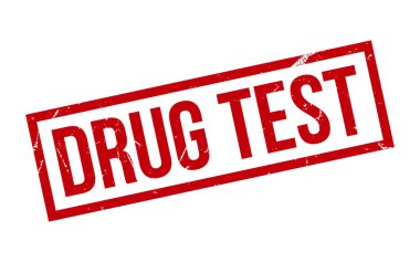 Drug Test Rubber Stamp Seal Vector