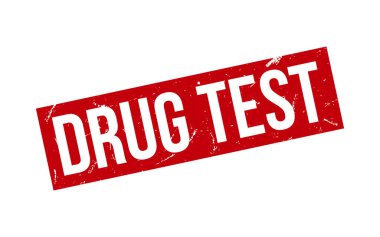 Drug Test Rubber Stamp Seal Vector
