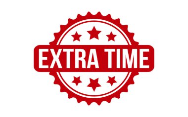 Extra Time Rubber Stamp Seal Vector