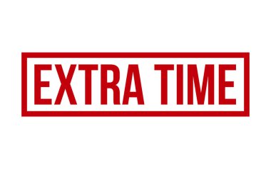Extra Time Rubber Stamp Seal Vector