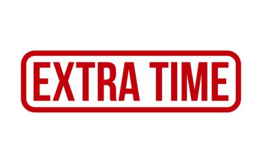 Extra Time Rubber Stamp Seal Vector