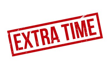 Extra Time Rubber Stamp Seal Vector