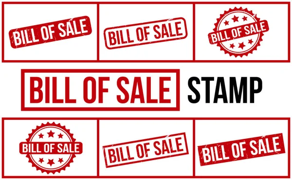 Bill Sale Rubber Stamp Set Vector — ストックベクタ