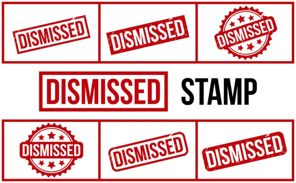 Dismissed Rubber Stamp Set Vector — ストックベクタ