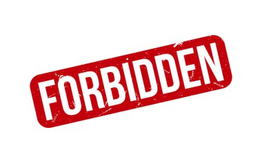 Forbidden Rubber Stamp Seal Vector