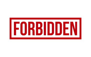 Forbidden Rubber Stamp Seal Vector
