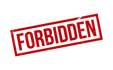 Forbidden Rubber Stamp Seal Vector