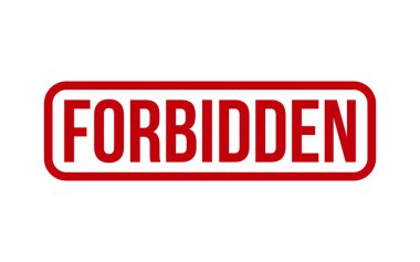 Forbidden Rubber Stamp Seal Vector