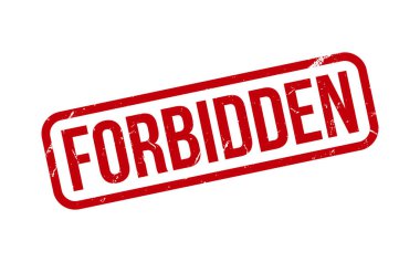 Forbidden Rubber Stamp Seal Vector
